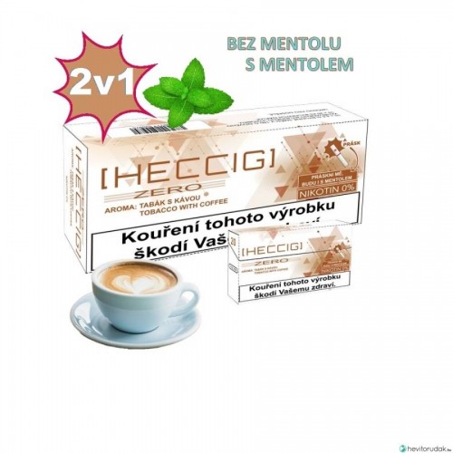 HECCIG ZERO 2 az 1-ben Kávé ízű Nikotinmentes hevítőrúd - 1 doboz