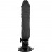 BASECOCK valósáhű távvezérlős vibrátor - fekete, 20 cm