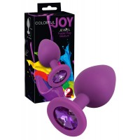 Colorful JOY - szilikon anál dildó - közepes (lila)