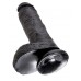 King Cock 8 herés dildó (20 cm) - fekete