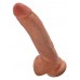 King Cock 9 herés dildó (23 cm) - barna