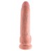 King Cock 9 - nagy tapadótalpas, herés dildó (23cm) - natúr