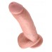 King Cock 9 - nagy tapadótalpas, herés dildó (23cm) - natúr