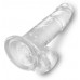 King Cock Clear 7 - tapadótalpas, herés dildó (18cm)