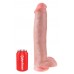 King Cock 15 - gigantikus, tapadótalpas, herés dildó (38cm) - natúr