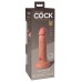 King Cock Elite 6 - tapadótalpas, élethű dildó (15cm) - natúr