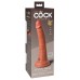 King Cock Elite 7- tapadótalpas, élethű dildó (18cm) - sötét natúr