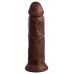 King Cock Elite 8 - tapadótalpas, élethű dildó (20cm) - barna