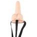 You2Toys Strap-on - akkus, üreges, felcsatolható vibrátor (natúr)