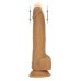 Naked Addiction Thrusting 9 - akkus, rádiós, lökő vibrátor - sötét (23cm)