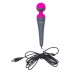 PalmPower Wand - USB-s nagy masszírozó vibrátor powerbankkal (pink-szürke)
