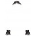 Bad Kitty - fodros kötöző szett (4 részes) - fekete