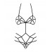 Obsessive - dísz testhám body (fekete) - S/M