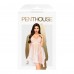 Penthouse Naughty Doll - aszimmetrikus, csipkés ruha tangával (fehér)