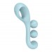 Satisfyer Tri Ball 2- akkus, multifunkciós vibrátor (kék)