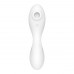 Satisfyer Curvy Trinity 5+ - okos, akkus 3in1 vibrátor (fehér)