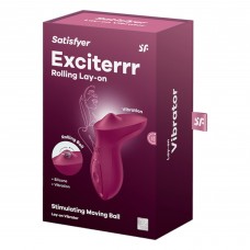 Satisfyer Exciterrr - forgó gyöngyös csiklóvibrátor (piros)