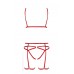 Passion Magali - bikini hám szett - 3 részes (piros)