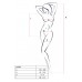 Passion BS064 - angyalszárnyas, nyitott necc body (fekete) - S-L