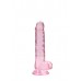 REALROCK - áttetsző élethű dildó - pink (17cm)