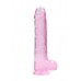 REALROCK - áttetsző élethű dildó - pink (22cm)