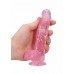 REALROCK - áttetsző élethű dildó - pink (15cm)