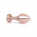 Rosy Gold Butt Plug - fekete köves anál plug (rosegold)