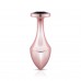 Rosy Gold Butt Plug - fekete köves anál plug (rosegold)