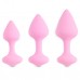 FEELZTOYS Bibi - anál dildó szett - pink (3 részes)